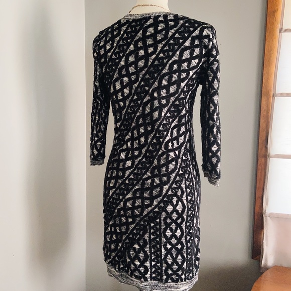 Anthropologie MOTH grey knit pullover sweater mini dress, sm/xs - Picture 3 of 9